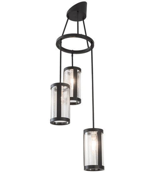 2nd Avenue - 57843-113 - Three Light Chandelier - Cartier - Solar Black