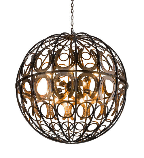 2nd Avenue - 59735-476 - Ten Light Pendant - Equestriana - Dark Burnished Transparent Copper