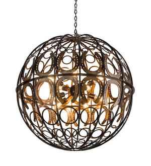 2nd Avenue - 59735-476 - Ten Light Pendant - Equestriana - Dark Burnished Transparent Copper