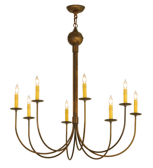 2nd Avenue - 60060-9 - Eight Light Chandelier - Cheal - Antique Brass Matte