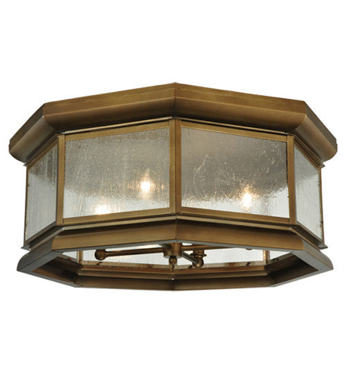 2nd Avenue - 61532-1 - Four Light Flush Mount - Manchester - Brass