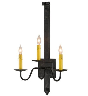 2nd Avenue - 61703-3 - Three Light Wall Sconce - Primitive - Costello Black