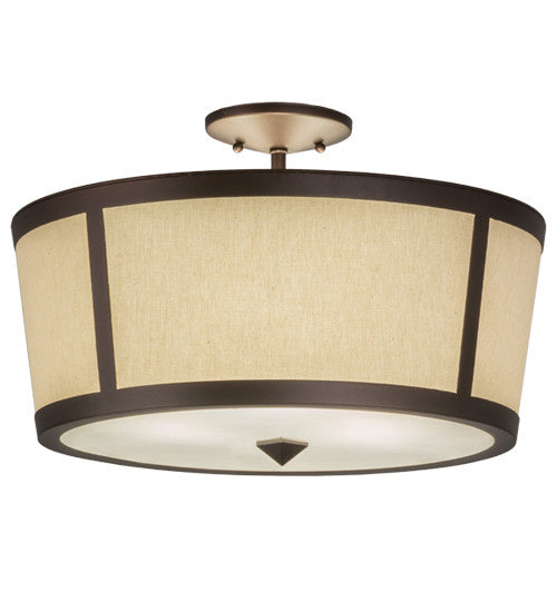 2nd Avenue - 62797-69 - Three Light Semi Flush Mount - Cilindro - Mahogany Bronze