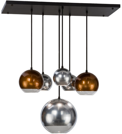 2nd Avenue - 62799-12 - Six Light Pendant - Bola - Black