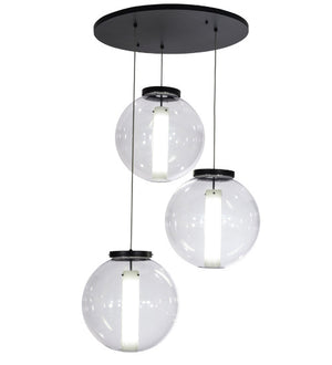 2nd Avenue - 62984-12 - Three Light Pendant - Bola - Black