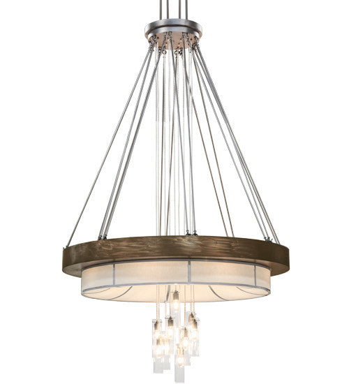 2nd Avenue - 63594-1 - 16 Light Pendant - Cilindro - Extreme Chrome, Antique Copper, And Pewter