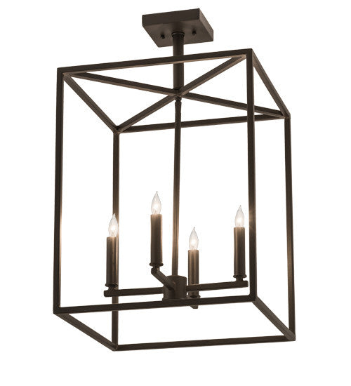 2nd Avenue - 66211-1 - Four Light Pendant - Kitzi Box - Wrought Iron