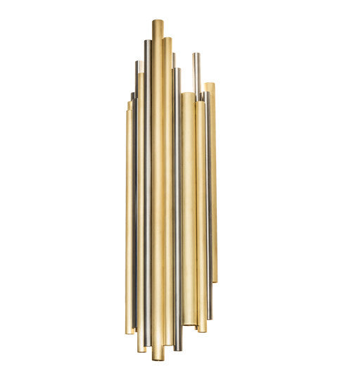 2nd Avenue - 66481-1502 - LED Wall Sconce - Audsley - Brushed Brass, Stainless Steel, And White