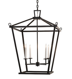 2nd Avenue - 66525-8 - Four Light Pendant - Kitzi - Black Satin Wrought Iron