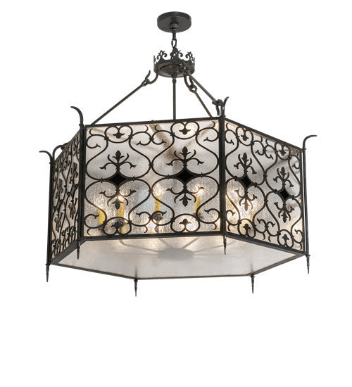 2nd Avenue - 67302-1500 - 12 Light Pendant - Saskia - Hand Rubbed Iron