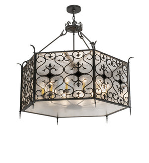 2nd Avenue - 67302-1500 - 12 Light Pendant - Saskia - Hand Rubbed Iron