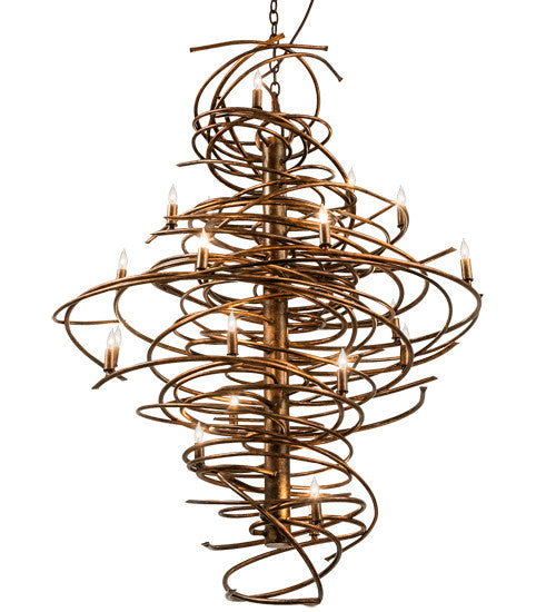 2nd Avenue - 67335-2 - 20 Light Chandelier - Cyclone - Aged Gilded Gold