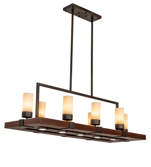 2nd Avenue - 67883-1507 - 13 Light Island Pendant - Grand Terrace - Oil Rubbed Bronze/Walnut