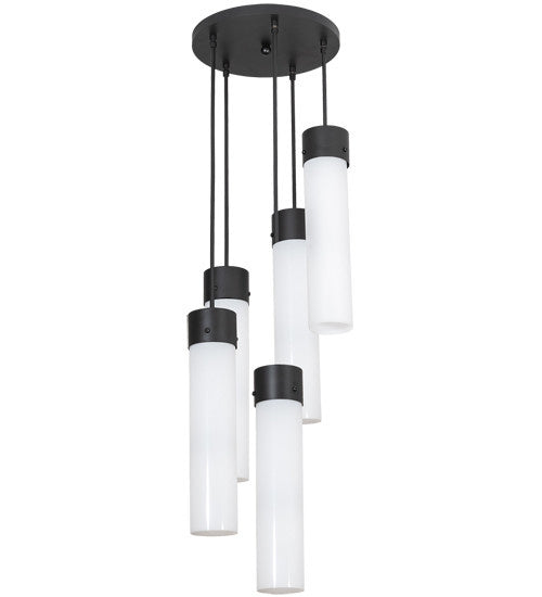 2nd Avenue - 736-1510 - Five Light Pendant - Cilindro - Solar Black