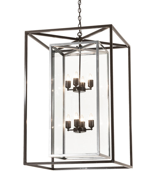 2nd Avenue - 736-1516 - Eight Light Pendant - Kitzi Box - Timeless Bronze/Extreme Chrome