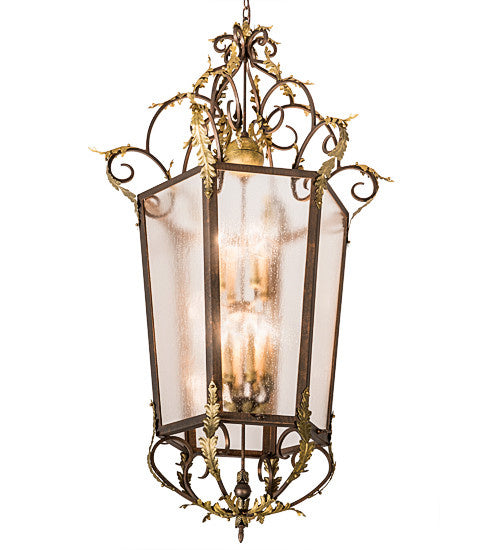 2nd Avenue - 736-21 - 12 Light Pendant - Acanthus - Light Tobacco/Antique Gold