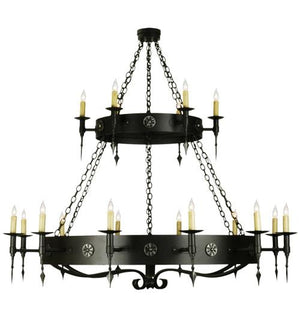 2nd Avenue - 7406-15 - 18 Light Chandelier - Warwick - Dark Roast