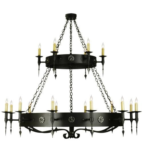 2nd Avenue - 7406-15 - 18 Light Chandelier - Warwick - Dark Roast