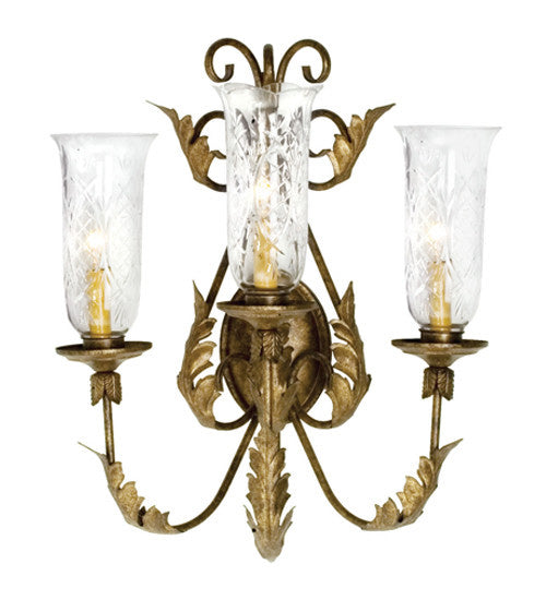 2nd Avenue - 75400.3 - Three Light Wall Sconce - French Elegance - Cortez Gold