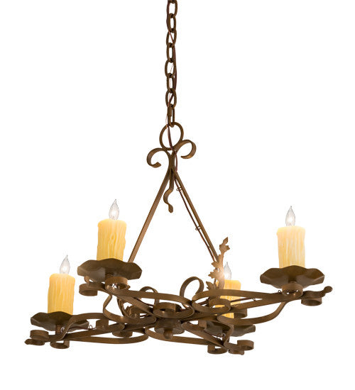 2nd Avenue - 8020.28.ES.063U - Four Light Chandelier - Elianna - Rustic Iron