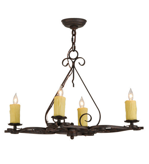 2nd Avenue - 8020.28.ES.CS - Four Light Chandelier - Elianna - Cajun Spice