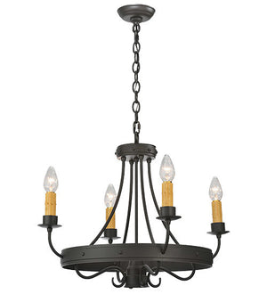 2nd Avenue - 834-4 - Five Light Chandelier - Franciscan - Wrought Iron