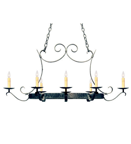 2nd Avenue - 87029.51.044U - Eight Light Pot Rack - Laramie - Blackened Pewter