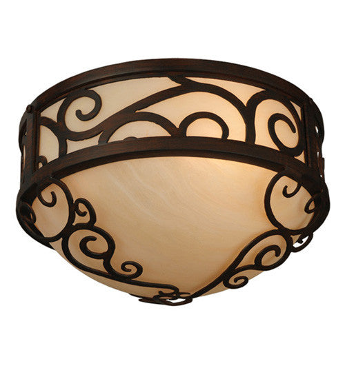 2nd Avenue - 871175.12.CM - Three Light Flushmount - Lilliana - Rustic Iron