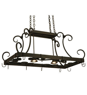 2nd Avenue - 871272.40.MOD - Two Light Pot Rack - Caiden - Chestnut