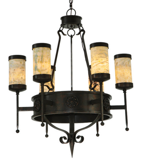 2nd Avenue - 871443.30.DS - Six Light Chandelier - Lorenzo - Gilded Tobacco