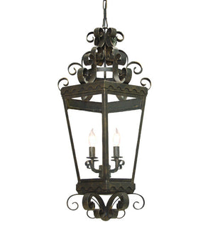 2nd Avenue - 871464.16.SCROLL - Four Light Foyer Lantern - Cadenza - Blackwash