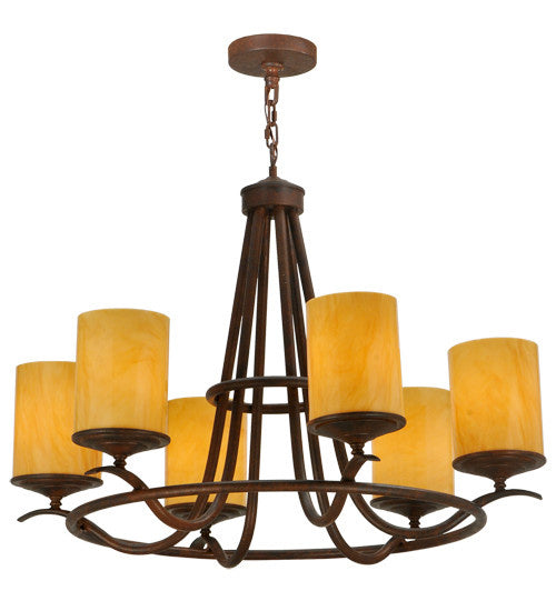 2nd Avenue - 871488.36 - Six Light Chandelier - Octavia - Rusty Nail