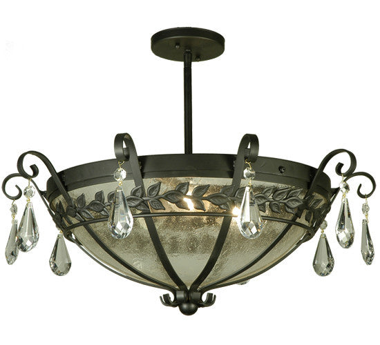 2nd Avenue - 87602.24.SF.X - Three Light Semi Flush Mount - Florentine - Blackwash