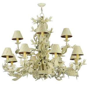 2nd Avenue - 87756.48 - 12 Light Chandelier - Le Printemps - Custom White Crackle