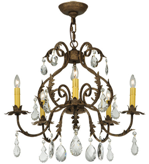 2nd Avenue - 87896.24.CX - Five Light Chandelier - Chantilly - Pompeii Gold