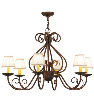 2nd Avenue - 87948.36.RN - Six Light Chandelier - Jenna - Rusty Nail