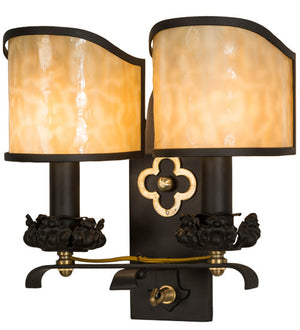 2nd Avenue - s19250-1-n - Two Light Wall Sconce - Church - Oil Rubbed Bronze/Gold Accents