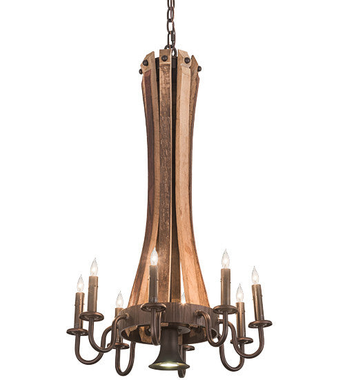 2nd Avenue - S22550-6 - Nine Light Chandelier - Barrel Stave - Mahogany Bronze