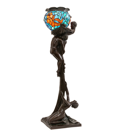 Meyda Tiffany - 10708 - One Light Table Lamp - Lovers' Trangle - Mahogany Bronze