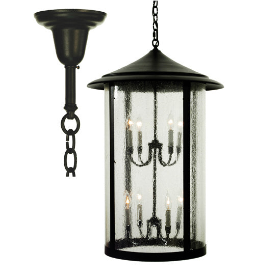 Meyda Tiffany - 107282 - Eight Light Pendant - Fulton - Textured Black