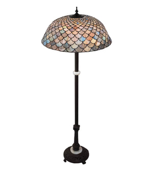 Meyda Tiffany - 108588 - Three Light Floor Lamp - Tiffany Fishscale