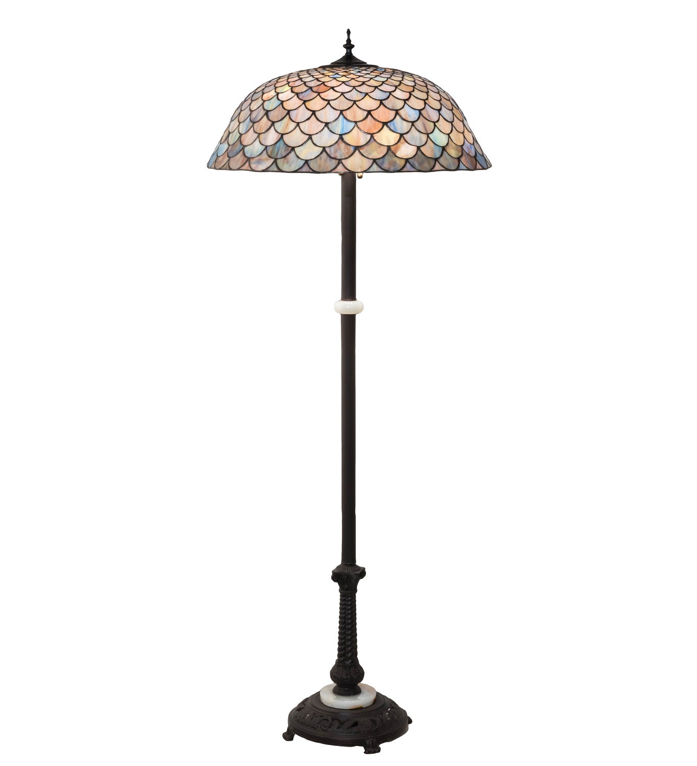 Meyda Tiffany - 108588 - Three Light Floor Lamp - Tiffany Fishscale