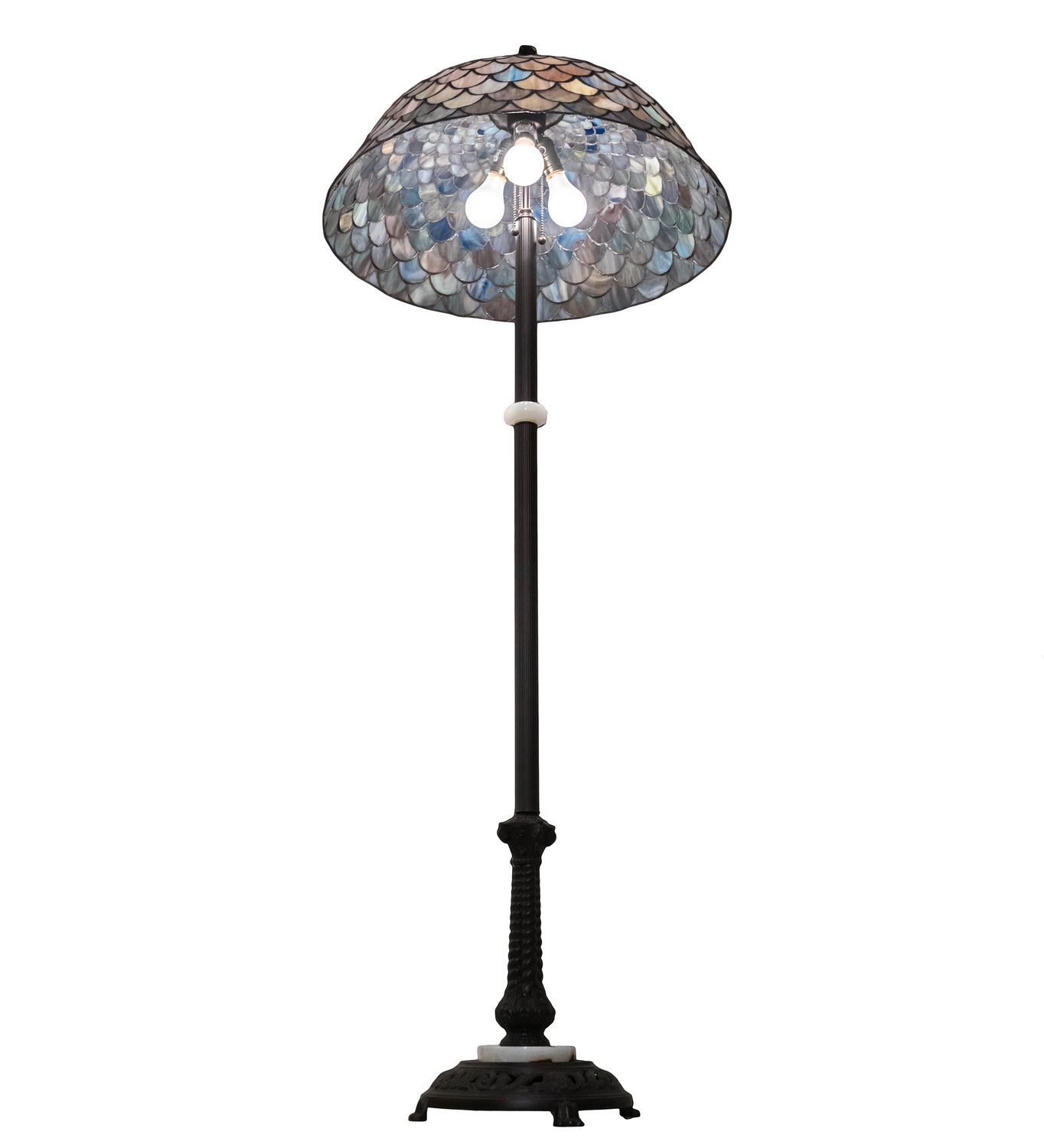 Meyda Tiffany - 108588 - Three Light Floor Lamp - Tiffany Fishscale