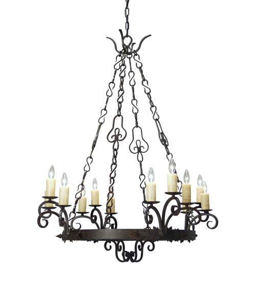 Meyda Tiffany - 115239 - 12 Light Chandelier - Clarinda - Coffee Bean