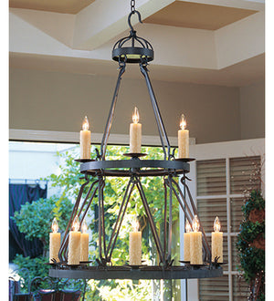 Meyda Tiffany - 115287 - 12 Light Chandelier - Lakeshore - Antique Iron Gate