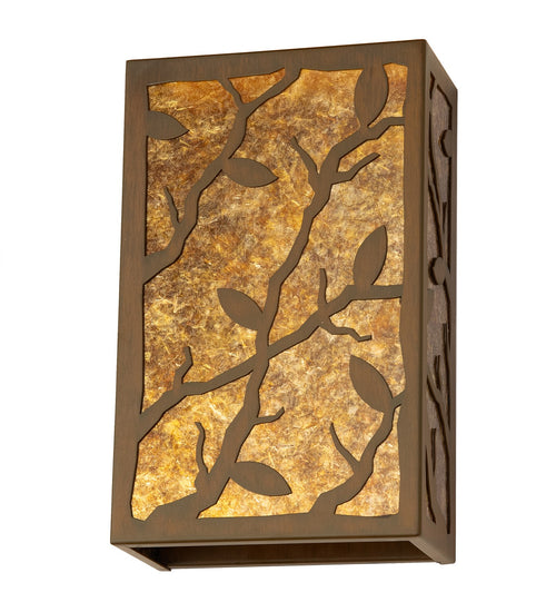 Meyda Tiffany - 115327 - Two Light Wall Sconce - Branches With Leaves - Rustic Iron