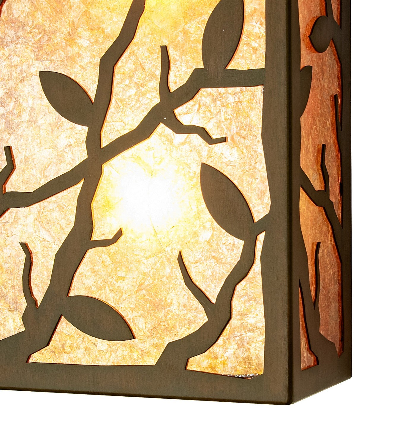 Meyda Tiffany - 115327 - Two Light Wall Sconce - Branches With Leaves - Rustic Iron