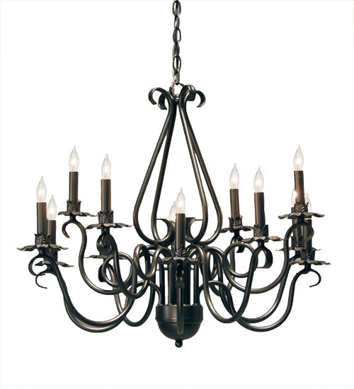 Meyda Tiffany - 115373 - 12 Light Chandelier - Caleb - Gilded Tobacco