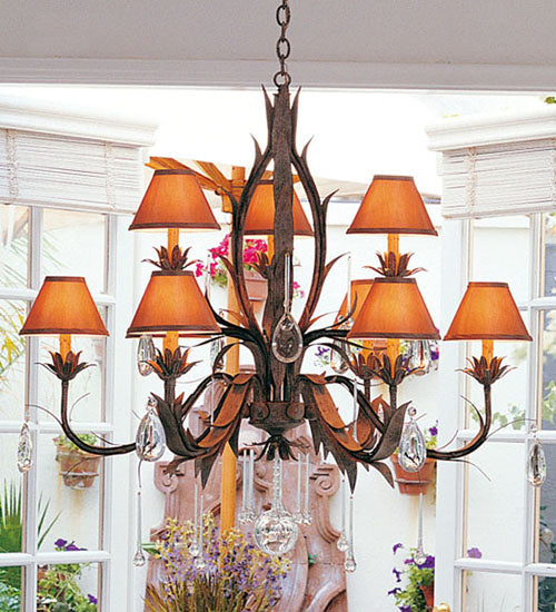 Meyda Tiffany - 115594 - Nine Light Chandelier - Slenderleaf - Pate