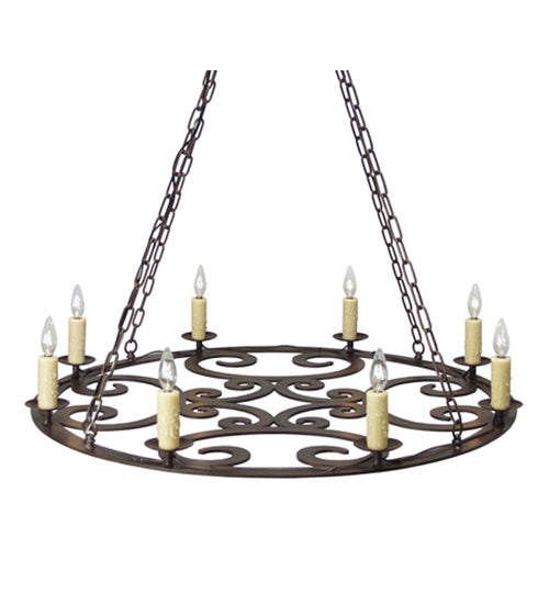 Meyda Tiffany - 116245 - Eight Light Pendant - Ashley - Rustic Iron